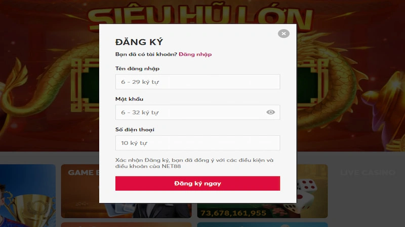 Net88 không spam cổng đăng nhập